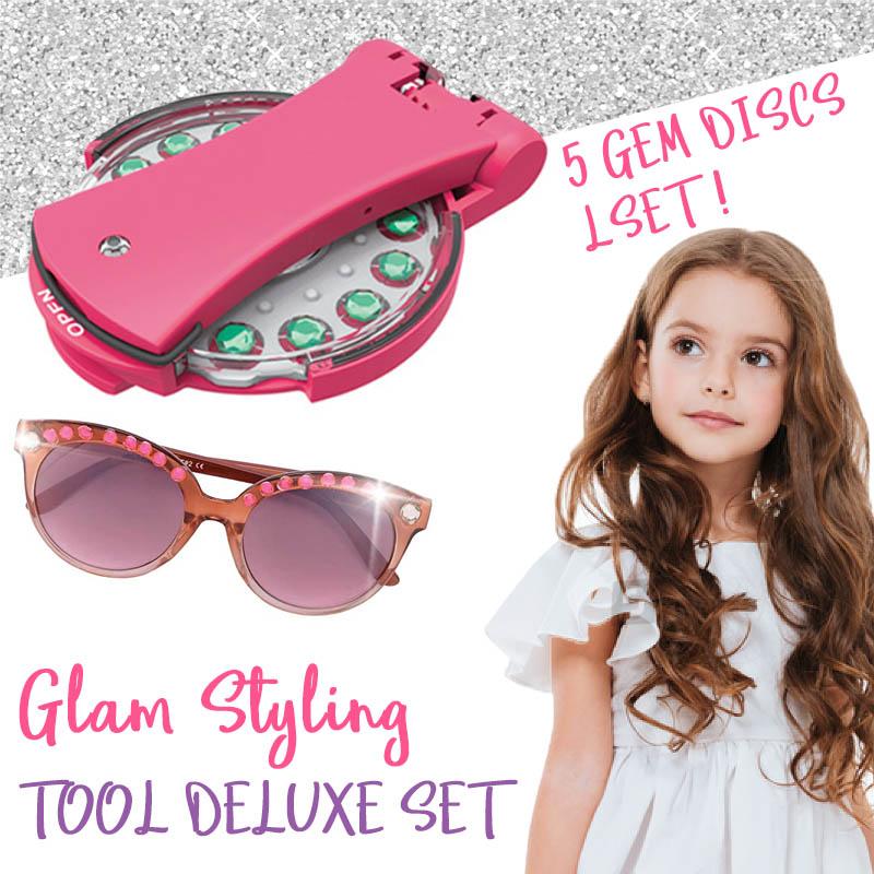 Gems Kit Blingers Deluxe Set Blinger Hair Gems Decoration Deluxe Set, Glam  Collection, Comes with Glam Styling Tool