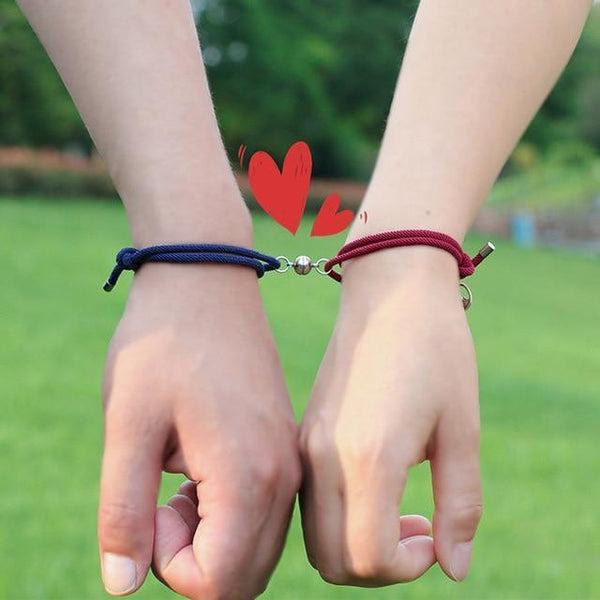 Couple Bracelets,couple Gifts For Boyfriend Girlfriend ,2pcs Matching Love  Heart Pendant(black+white) | Fruugo KR