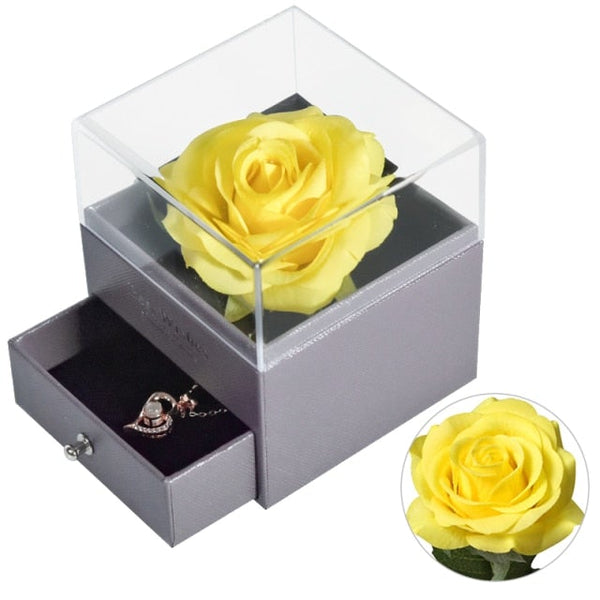 10pcs I Love You Box Flower 100 Languages Sublimation Gift Floral Soap Gold  Preserved 2022 Acrylic Eternal Packaging Luxury Rose