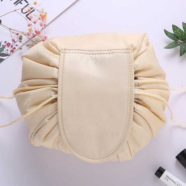 Drawstring Makeup Black Unique Scrunch Sac Opens Flat Cosmetic Bag - China Cosmetic  Bag and Beauty Bag price
