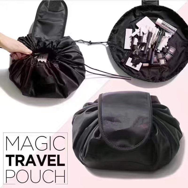 Drawstring Makeup Bag,20 Inch Travel Cosmetic Bag,Opens Flat For Easy  Access